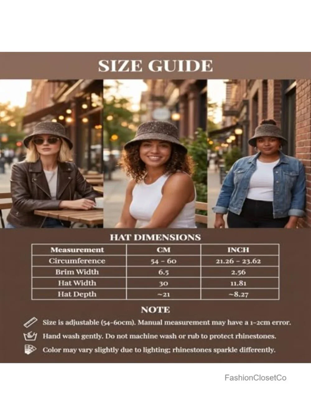 Leopard Print Bucket Hat 2 Pack, Bling Rhinestone Wide Brim Foldable Fisherman